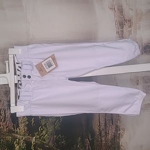 New with tags! DeMarini Apparel Youth Girls Medium white softball pants